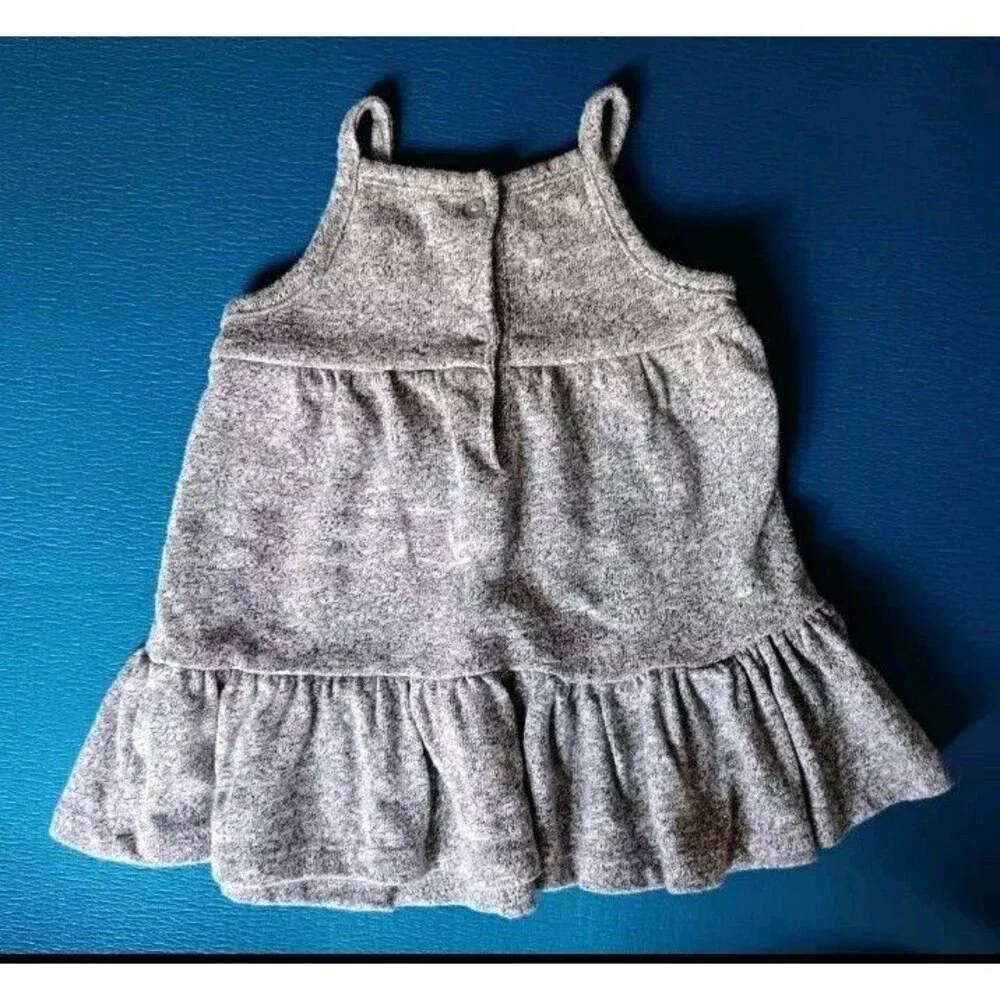 Dress 3 To 6 months girls Baby Gap infant Gray Tank with Lace Insert wear
